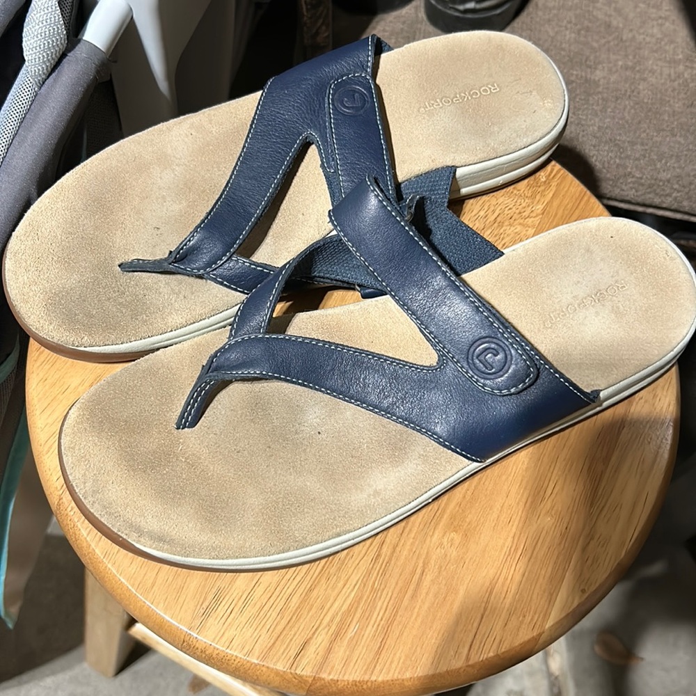 Gently used Rockport thong sandals